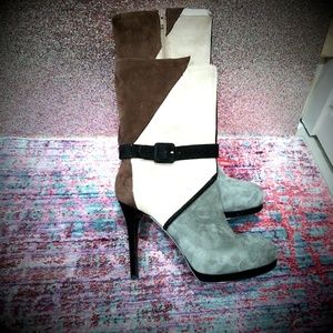 Nine West Mid-calf Suede Boots Sz 8M